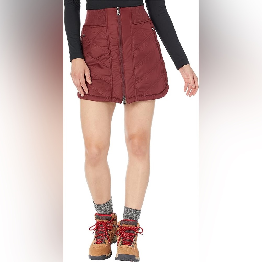 prAna Esla Full Zip Skirt Maroon Red NEW Medium - Picture 6 of 7